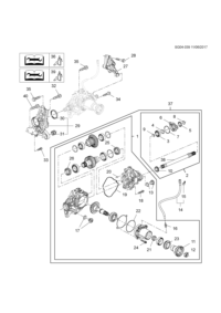 23124159-Seal, front drive intermediate shaft bearing