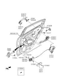 83620H2010SA1-HDL ASSY-RR DR I/S