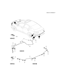 90801425-Harness, rear object alarm sensor