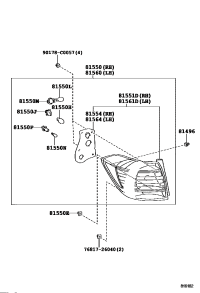 8149648010-GUIDE, REAR COMBINATION LAMP