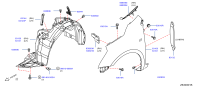 638204AF0A-SEAL-FRONT FENDER,RH