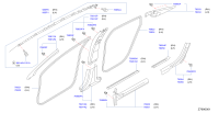 769159W201-GARNISH-CENTER PILLAR,LOWER RH
