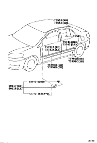 601170D020-COVER SUB-ASSY, FRONT PILLAR, UPR RH