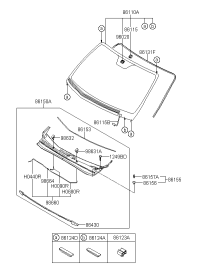 861312B000-Weatherstrip, fr. wind