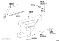 676300Z390C0-BOARD SUB-ASSY, REAR DOOR TRIM, RH