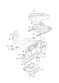 19G881605-Knob-back adjust