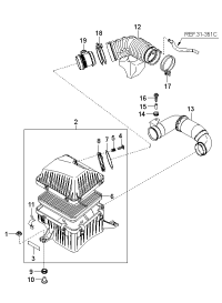 281383E000-HOSE-AIR INTAKE