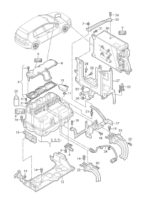5G0907509B-Bracket power and control electronics, for electric drive unit