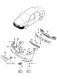 865182F000-BRACKET-FR BUMPER GUARD MTG LH