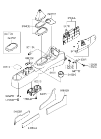 846401E000XU-Holder assy-console cup