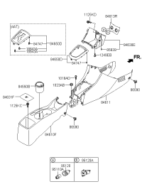 845500U000B1-Ashtray assy-I /p