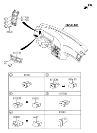 937762D300-TRAY-SIDE C/PAD FACIA,UPR