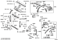 5373407030-MEMBER, FRONT APRON TO COWL SIDE, LOWER FRONT LH