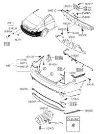 866314R000-BEAM-RR BUMPER