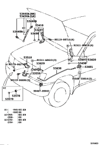 5341060050-HINGE ASSY, HOOD, RH