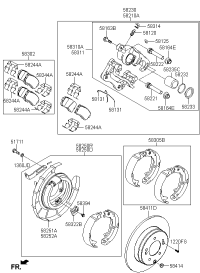 58302B3A70-Pad kit-rear disc brake