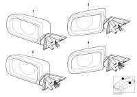 51168266449-Heated outside mirror without glass lh