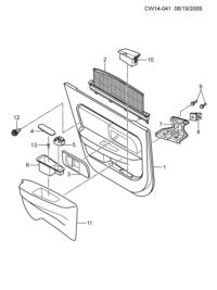 9037177-Garnish assy-rr dr (incl. 2)