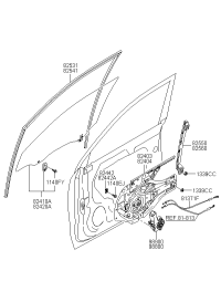 824052E000-REG ASSY FRDR LH P/W