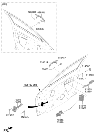 82620BU000LM5-HANDLE ASSY-DR I/S R