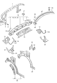 7E0805594L-Bracket, w/coolant cooler support common use chart use in position:
