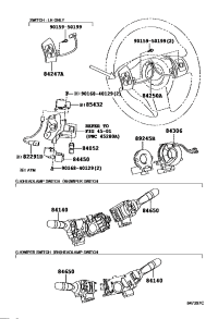 8424742030-SWITCH, STEERING PAD, LH