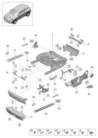 PAB881105-Seat tray (power adjustable) front seat