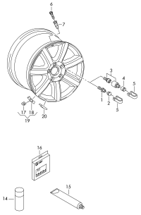 4M0601173-Wheel bolt cap: