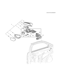 23382897-Kit, outer mirror repair (incl. 2-10)
