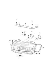 5NG941039-Headlamp, for dynamic & static turn lamp (for traffic only)
