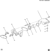 84191288-CALIPER,RR BRK (W/O BRK PADS & BRKT)(INCLS 3-8)(ACDelco #84191288)