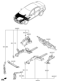 641003R050-PANEL COMPL-RADIATOR SUPT