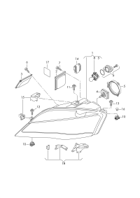 420941029-Headlight, for gas discharge bulb