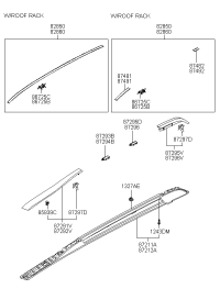 872102E010-Moulding-roof fr lh