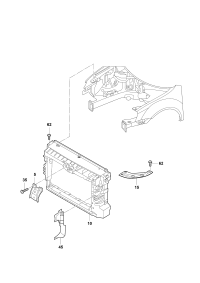 5GD805567-Bracket, cowl top