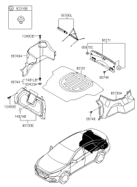 85701B3000RYN-COVER ASSY-LUGGAGE