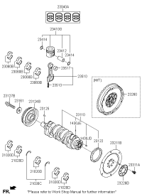 234102F900-PISTON & PIN & SNAP RING ASSY
