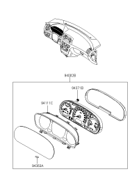 940040R070-Cluster assy-instrument (KPH)