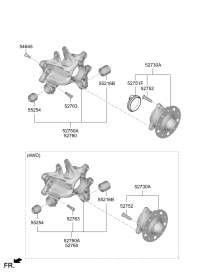 52730N9100-HUB & BEARING ASSY-RR