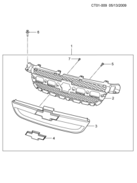 96808433-Housing assy-fr grille