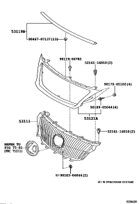 5311253070-GRILLE, RADIATOR