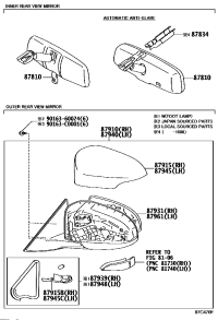 878100D070-Mirror assy, inside