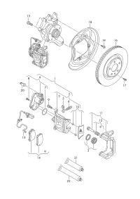 8W0615403H-Caliper assy-red