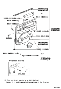 6763060551A0-BOARD SUB-ASSY, REAR DOOR TRIM, RH