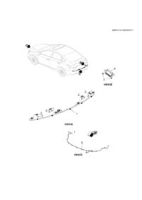 26234936-Harness, rear object alarm sensor