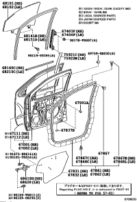 674030K010-FRAME SUB-ASSY, FRONT DOOR, REAR LOWER RH