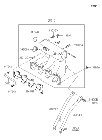 2842123650-Bracket-intake manifold rh