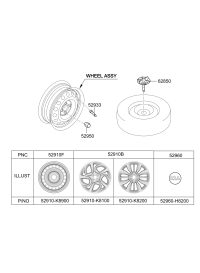 52910K8900-WHEEL ASSY-TEMPORARY