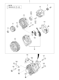 3730039405-ALTERNATOR, 12V 80A 4PK, TOYOTA