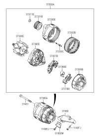 3732227012-PULLEY ASSY